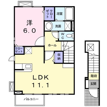 ラフレシール　Ａの物件間取画像